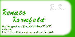 renato kornfeld business card